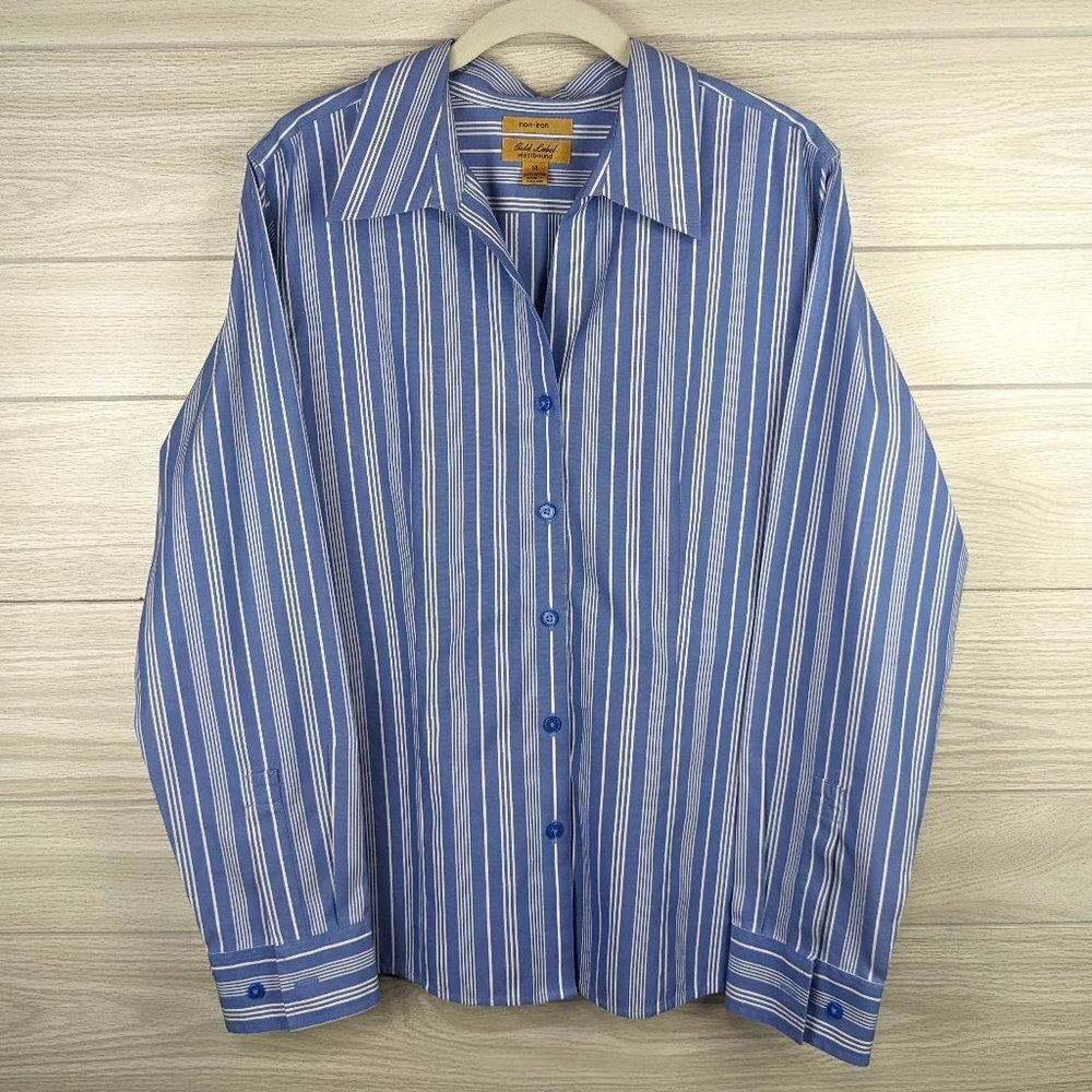 Westbound Gold Label Non Iron Striped Button Down Shirt